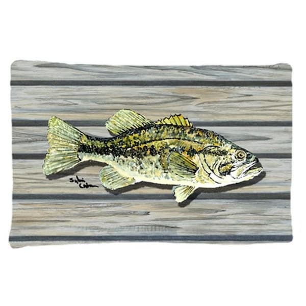 Carolines Treasures Carolines Treasures 8493PILLOWCASE 20.5 x 30 in. Fish Bass Small Mouth Moisture Wicking Fabric Standard Pillow Case 8493PILLOWCASE - main